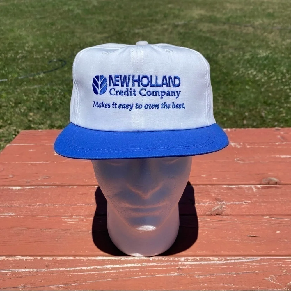 Vintage New Holland Credit Company K Products Slide Back Blue Trucker Tractor